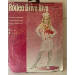 Rodeo Drive Diva Childs Halloween Costume New Suit Hat Purse LG 12-14
